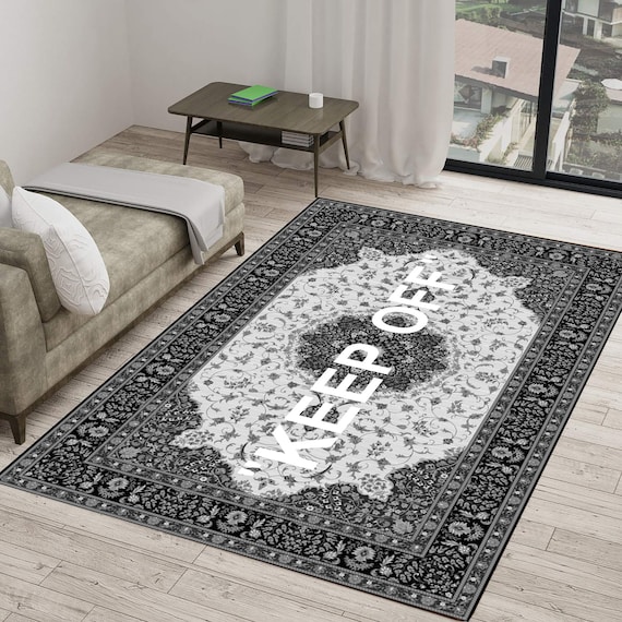 Keep Off Rug、Gray Pattern Keep Off、Home Decor Rug、Modern Keep Off Rug、Custom Rug、Fashion Decor Rug、Cool Rug、Gray White Rug、Gift ep 386 (5 Keep Off Rug, Gray Patterned Keep Off, Home Decor Rug, Modern Keep