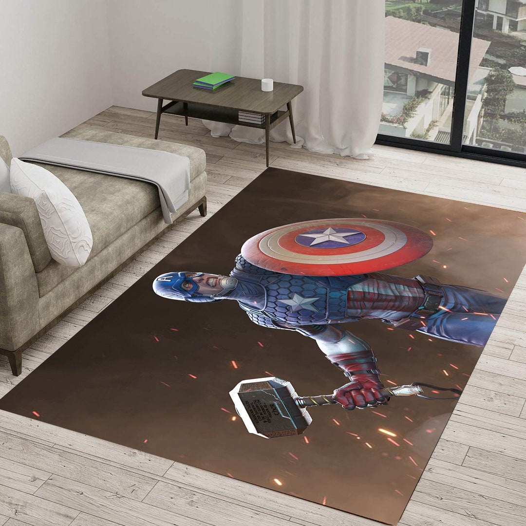 Rugs for Bedroomcaptain America Rug, Children Game Rug, Home Decor Rug ...