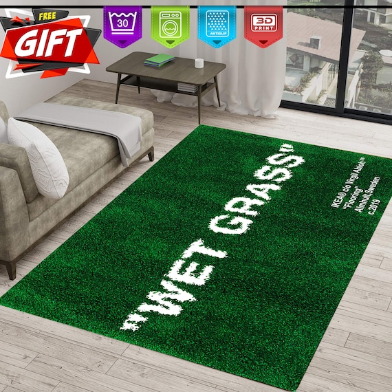 Wet Grass Rug, Hypebeast Rug, Decor Carpet, Boy Room Decor, Wet Grass, Gift  for Him, Home Decoration,popular Rug, Area Carpet, Modern Rug 