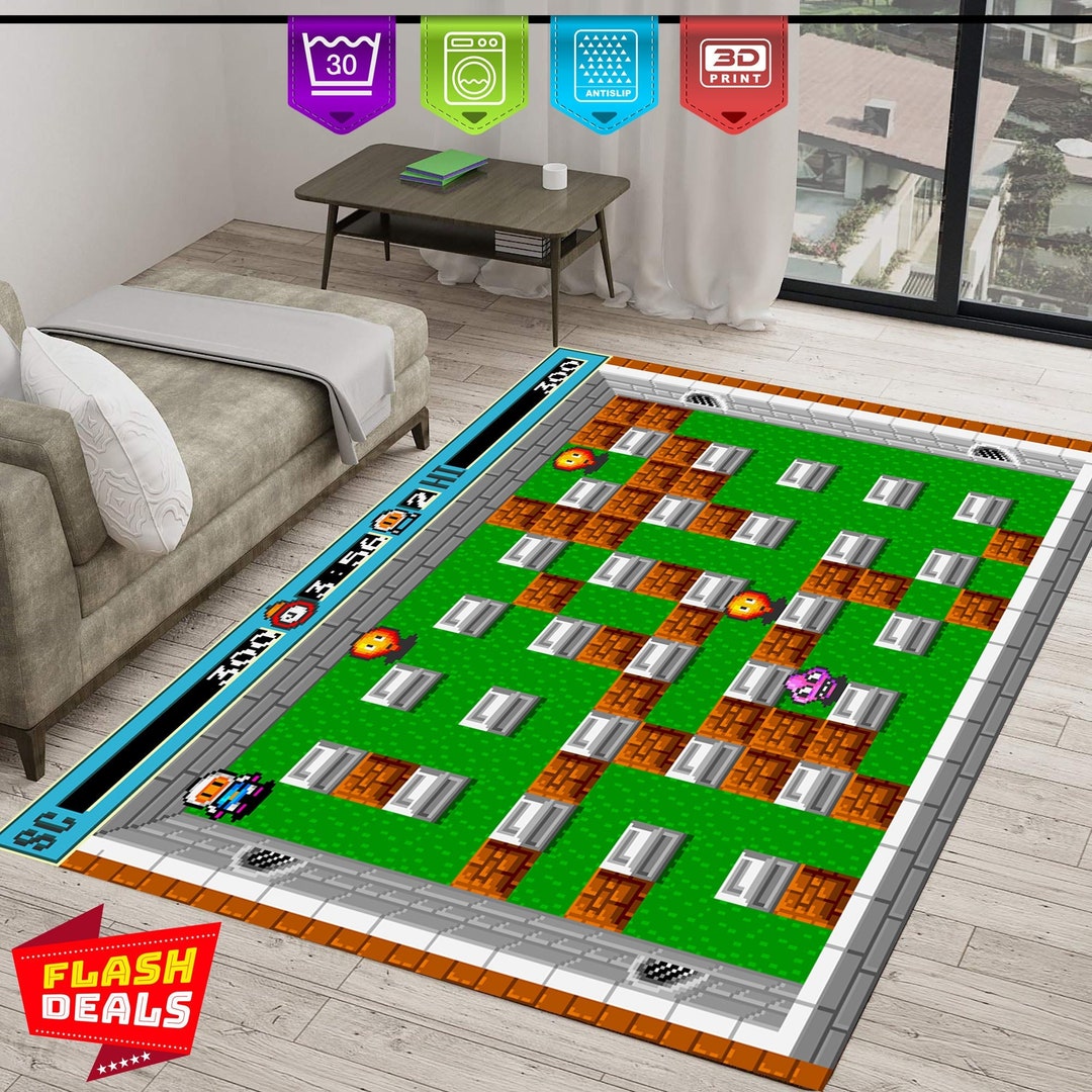 Game Pattern Rug Retro Game Pattern Rug, Old Game-pc Game Rug, Awesome Trends Rugs for ...