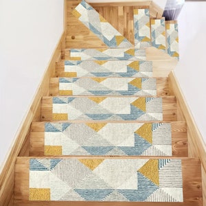 Triangle Pattern,Line Stair Mat,Geometric Stair Rug,Stair Treads Rug,Stair Step,The Record Pattern,Special For Your Home Rug,Easy to Clean