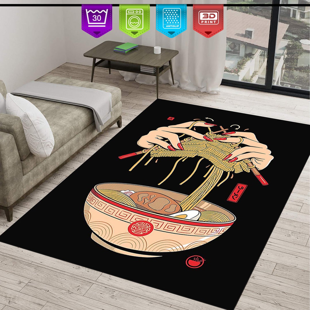 Noodle,ramen,knitting Pattern,japanese Food,noodles Decor,japanaese Rug
