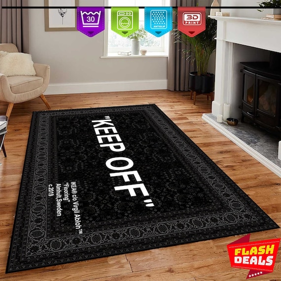 Keep Off Rug, Off White Rug, Keepoff Pattern, Rug, Home Decor Rug