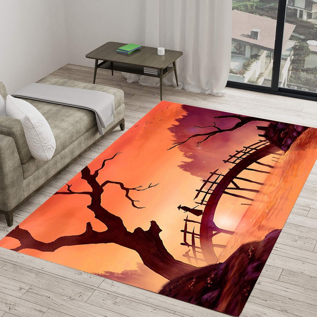 Samurai Rug, Japanese Culture Rugs, Anime Rug, Home Decor Rug, Game Rug ...