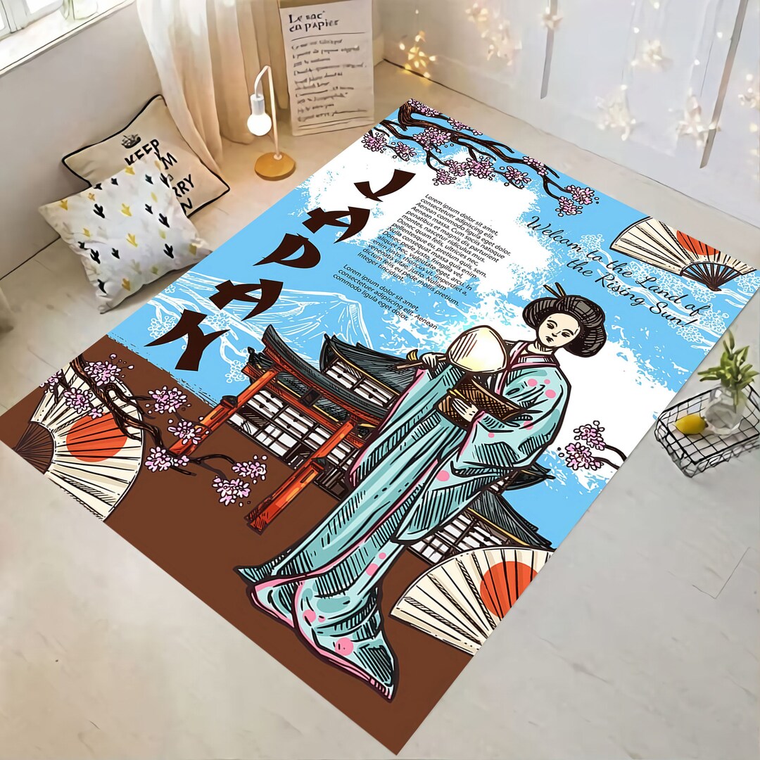 Japanese Girl,japan Travel,japanese Culture Rugs,japanese Sun,anime Rug ...