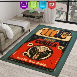 Retro Cobra Pattern Rug, Modern Rug, Home Decore Carpet, Awesome Trends Rugs For Living Room, Rugs For Bedroom Aesthetic, Carpet Rug,