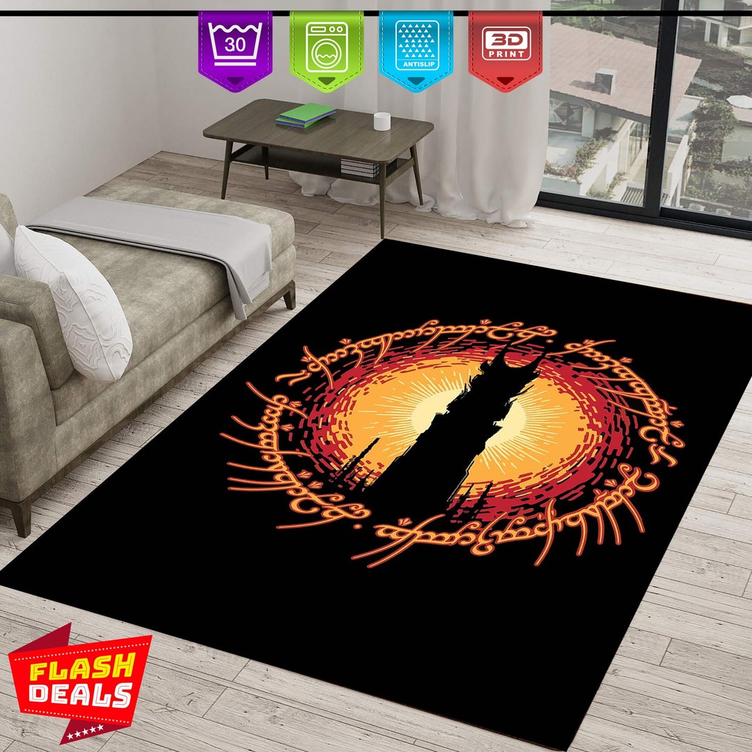 Lord of the Rings Rug: Modern Art Chenille Carpet - Etsy