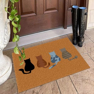 Cat Pattern-Funny doormat-Front Doormat-Outdoor Doormat-Housewarming Gift-Welcome Mat-Customized Door Mat-Party-New Home Gifts