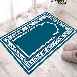Prayer Rug,Vector Decor,Mosque Model,Prayer Mat,Islamic Janamaz,Prayer Rug for Women-Men,Lux Prayer Mat,Unique Islamic Gift,Personalized Rug