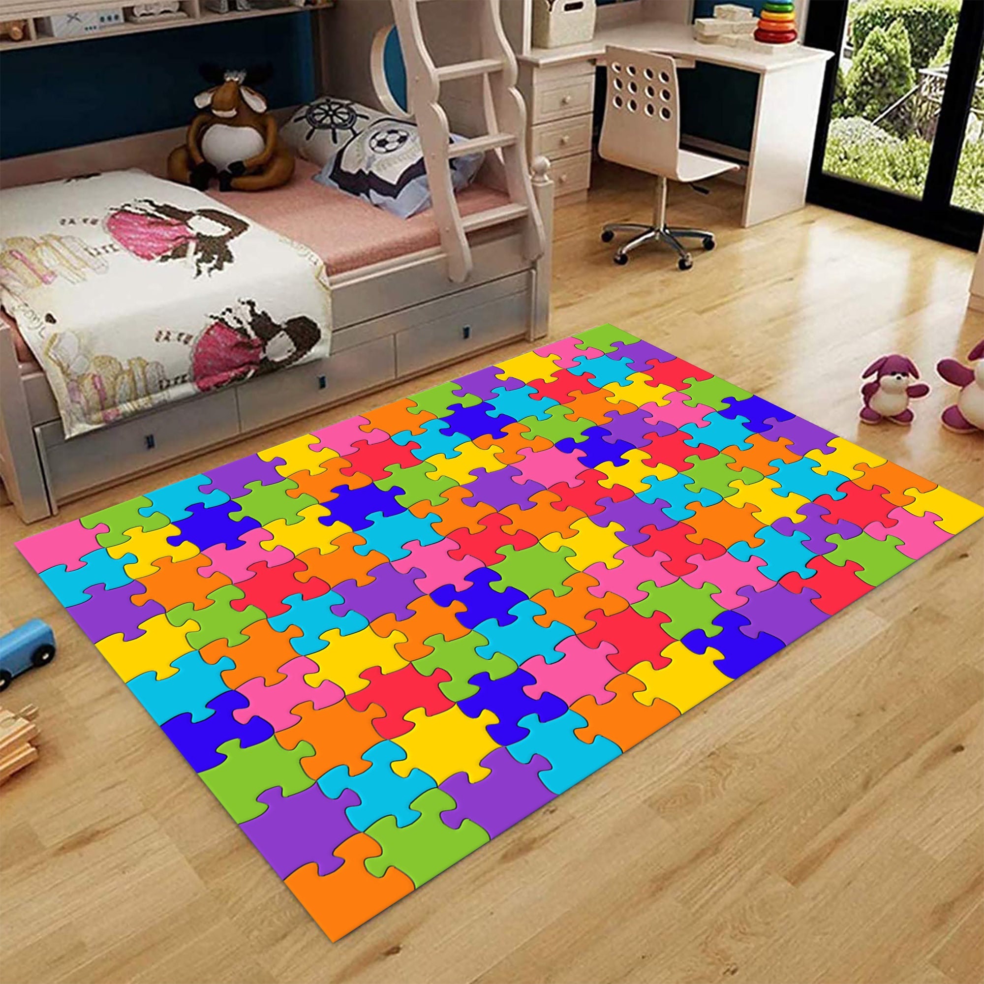 Prima educazione bambini camera da letto tappeto lavabile comodino area  tappeto arredamento della stanza percorsi stradali Puzzle tappetino da  gioco per bambino tessuto morbido - AliExpress