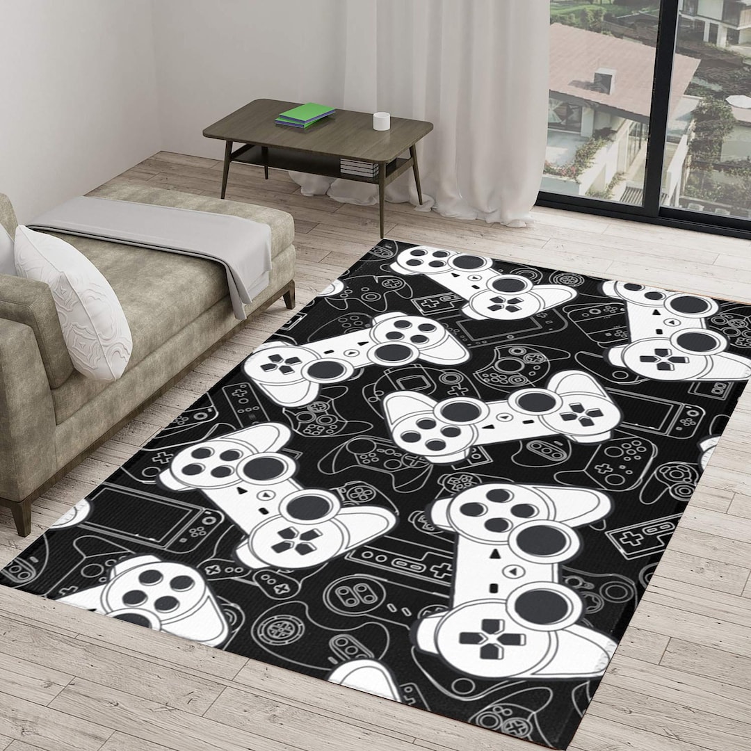 Joystick Pattern Rug Game Console Rug Awesome Rug Game Room - Etsy