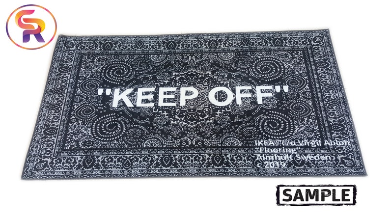 Keep Off Classic-Dark Grey Rug-Modern Room Rug,Keep Off,Home Decorative Rug,Modern Rugs,Living Room Rug, 4x6 Carpet, PersonalizedGift image 3