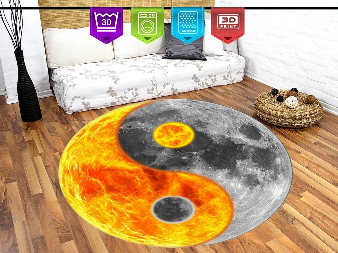 Yin-yang Rug,yin Yang,yin Yang Patterned Rug,round Rug,custom Rug ...