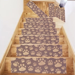 Cat Paw,Paw Pattern,Stair Mat,Stair Treads,The Record Pattern Rug,Special Home Rugs,Designer Stair Tread,Stair Runner Rug,NonSlip,Indoor Mat
