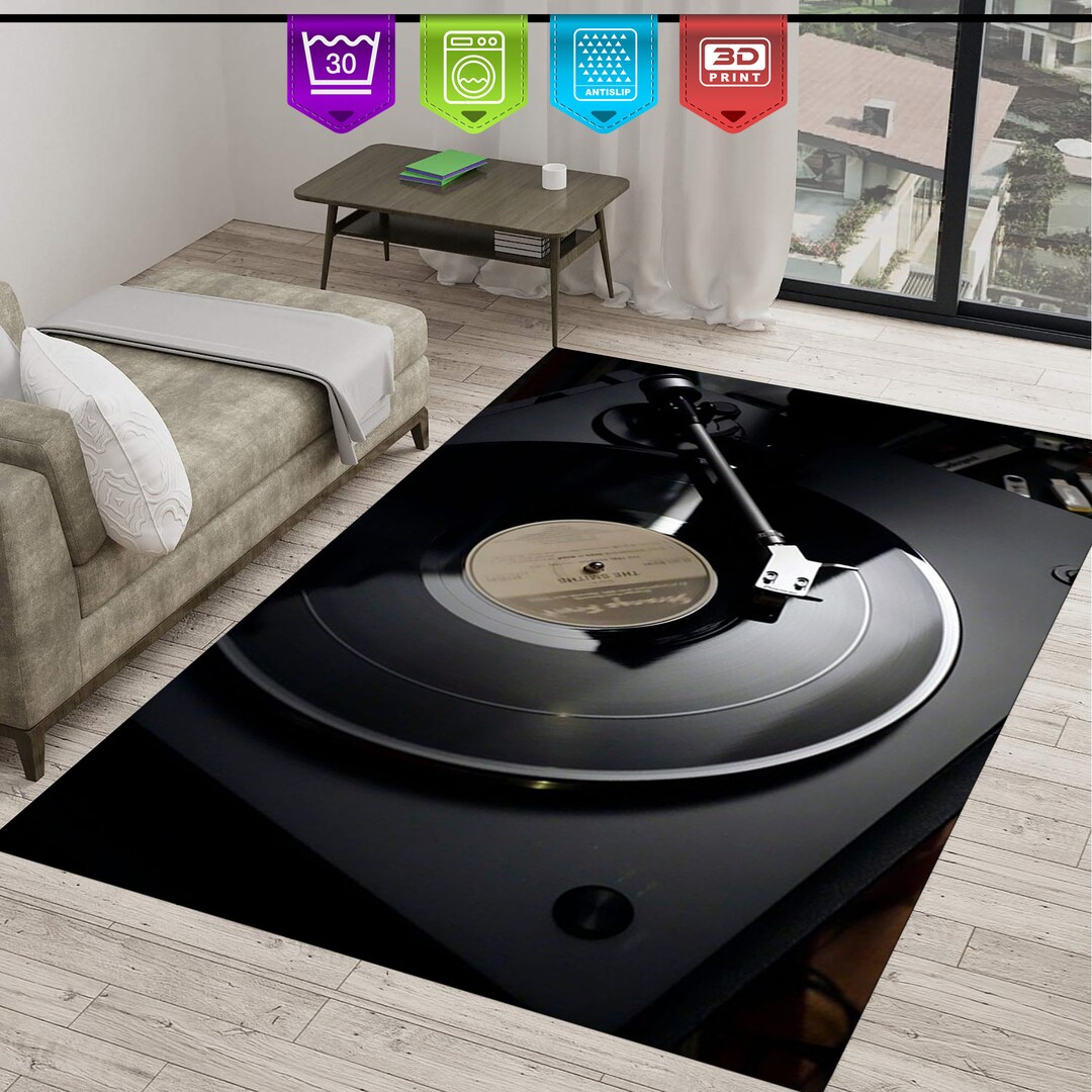 Record Rug,plaque Pattern,your Text,personalized Rug,your Album Cover ...