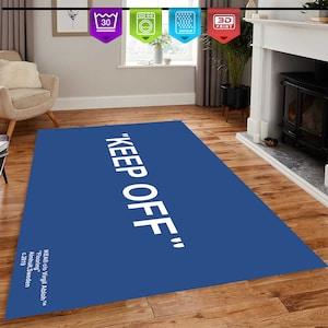 Keep Off Rug,Blue Pattern,Keep Off,Moderns Rug,Area Rug,Themed Rug,Home Decor Rug,Modern Rug,Living Room Rug,Gift Rug,Concept Rug,Area Rug