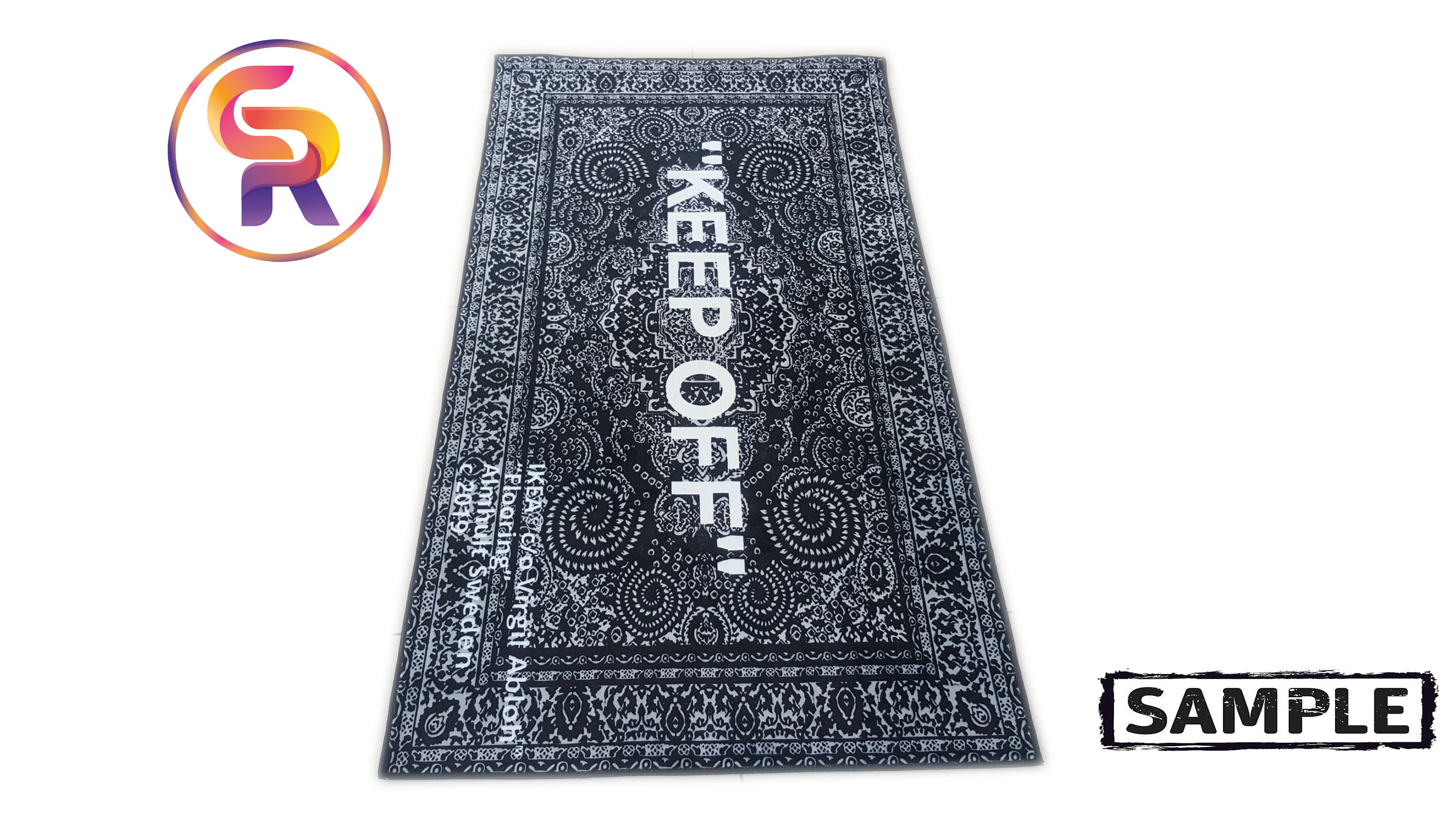 Keep Offethnic Rugkeep off Classic-off White Rug-dark Grey photo