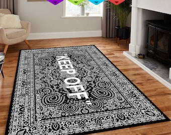 Keep Off Classic-Dark Grey Rug-Modern Room Rug,Keep Off,Home Decorative Rug,Modern Rugs,Living Room Rug, 4x6 Carpet, Personalized Gift