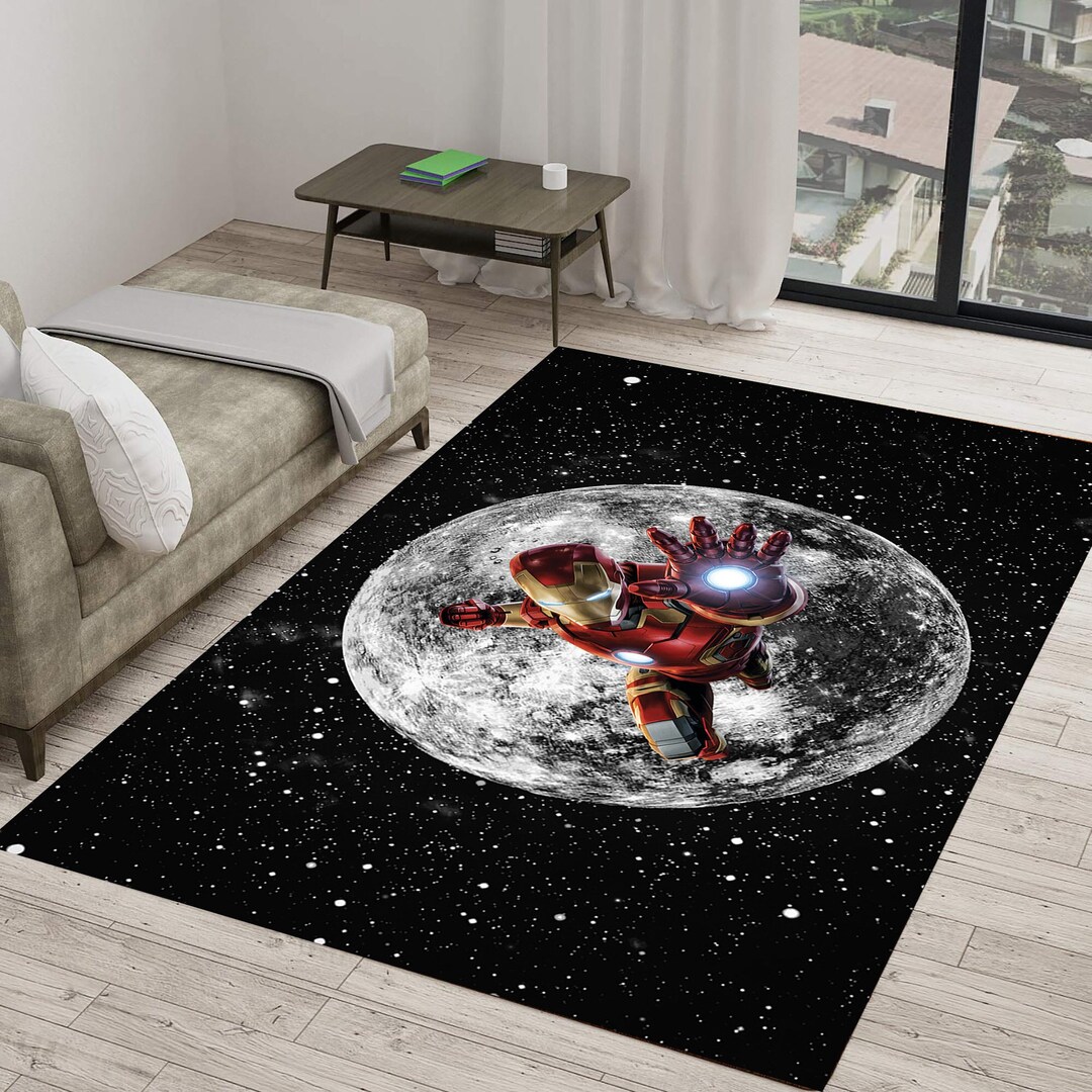 Icoon Man Rug Iron Man Rug: Modern Themed Rug for Boy's Room - Etsy UK