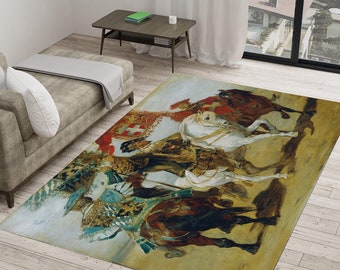 rugs for bedroomRug of the Portraits of Makart Painting Rug, Hans Makart's Drawing Rugs, Home Decor Rug, Modern Rugs