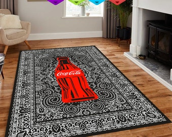 Keep Off Decor,Bottle Decor,Coca Cola,Coca Cola Retro,Red Rug,Coke,Coke Gift,Fantastic Rug,Home Area Decor Carpet,Kitchen Rug,Non Slip Rug