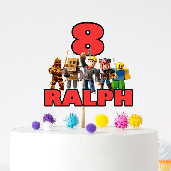 Roblox Cake Topper / Roblox Party / Personalised Roblox Topper / Roblox Cake / Roblox Characters