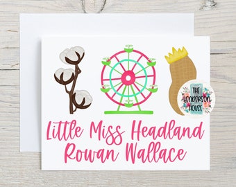 Note Cards | Peanuts | Personalized Stationary Cards | Thank You Notes | Little Miss | Miss | Peanut Festival | Pageant Queens