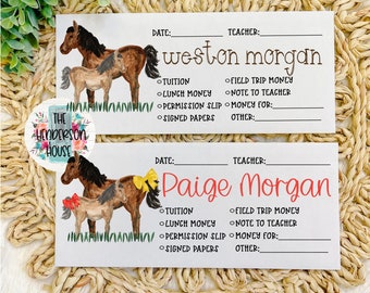 Back to School Envelopes | School Stationary | Personalized Envelopes for School | Student Organization | Teachers | Horse and Colt | Teach