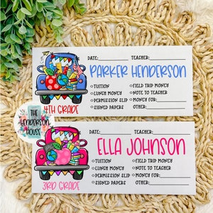 Back to School Envelopes | School Stationary | Personalized Envelopes for School | Student Organization | School Truck | School Supplies