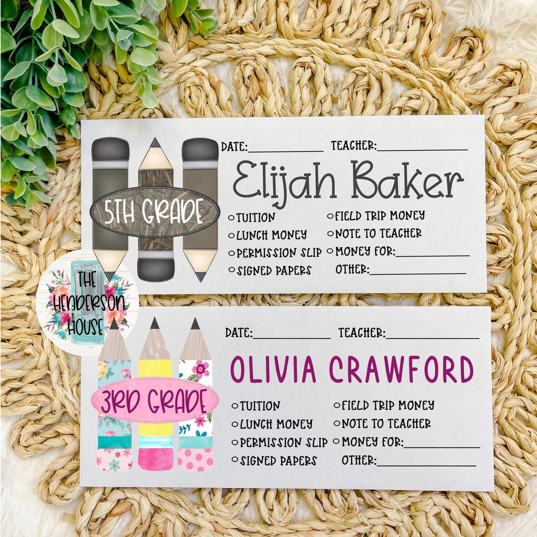 Student Envelopes Back to School Envelopes | School Stationary | Personalized Envelopes ...