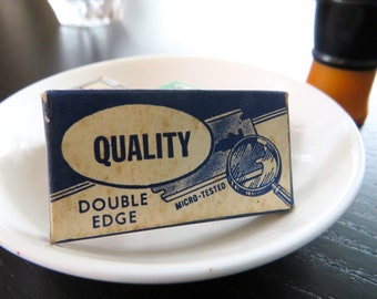 Vintage Quality Double Edge Razor Blades, 5 Razor, in Original 1940s Style Packaging