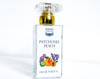 Patchouli Peach Eau de Parfum, Pink Peppercorn, Peach, Ginger, Patchouli, Unisex, Modern and Inspired, Artisan Perfume, 50 ml