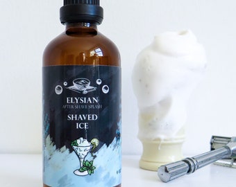 Shaved Ice Aftershave Splash, 100% Organic Witch Hazel, Aloe Vera, Hyaluronic Acid, 100 ml