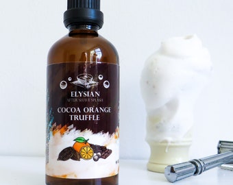 Cocoa Orange Truffle Aftershave Splash, 100% Organic Witch Hazel, Aloe Vera, Hyaluronic Acid, 100 ml