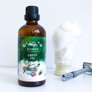 Green Fig Aftershave Splash, 100% Organic Witch Hazel, Aloe Vera, Hyaluronic Acid, 100 ml