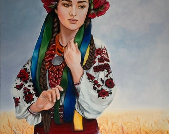 Ukrainochka (Ukrainian Girl) - High Resolution Digital Scan of Original Painting