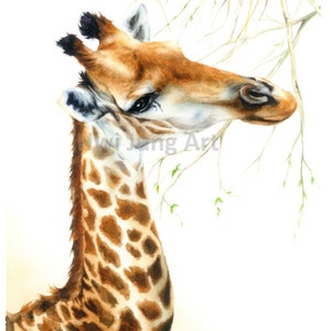 Giraffe Watercolor Painting