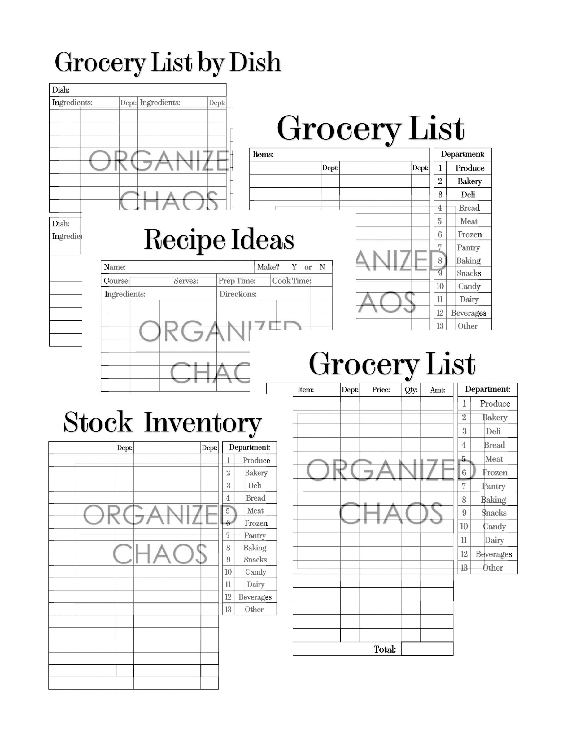 Grocery List Meal Plan Recipe List Stock Inventory PDF Bundle Etsy grocery-list-meal-plan-recipe-list-stock-inventory-pdf-bundle-etsy
