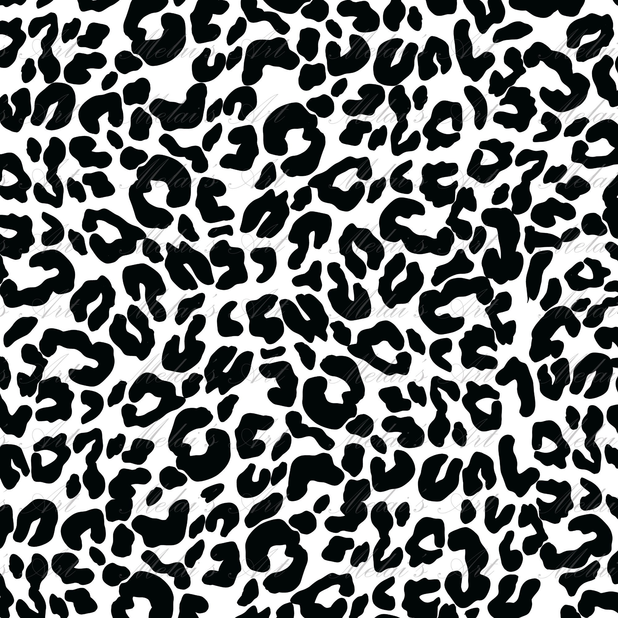 Black Transparent Leopard Print Background, Instant Digital Download, PNG  File 