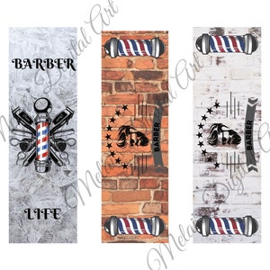 Barber Pen Wrap Design, Hair Stylist Barber Shop Sublimation Design, Instant Download, Digital File