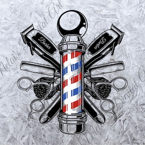 Barber Shop 20oz Skinny Wrap Design, Barber Shop Sublimation Design, Instant Download, 2 Digital File