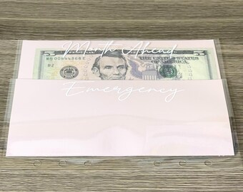 Pink a6 Cash stuffing envelopes, Cash envelopes for budgeting