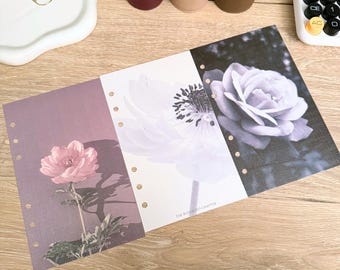 Cash Stuffing Pärm Dashboard A6 | Planerare Dashboard Neutral Bloom | Lyxigt linnepapper | Budgetpärminlägg | A6 Budgettillbehör