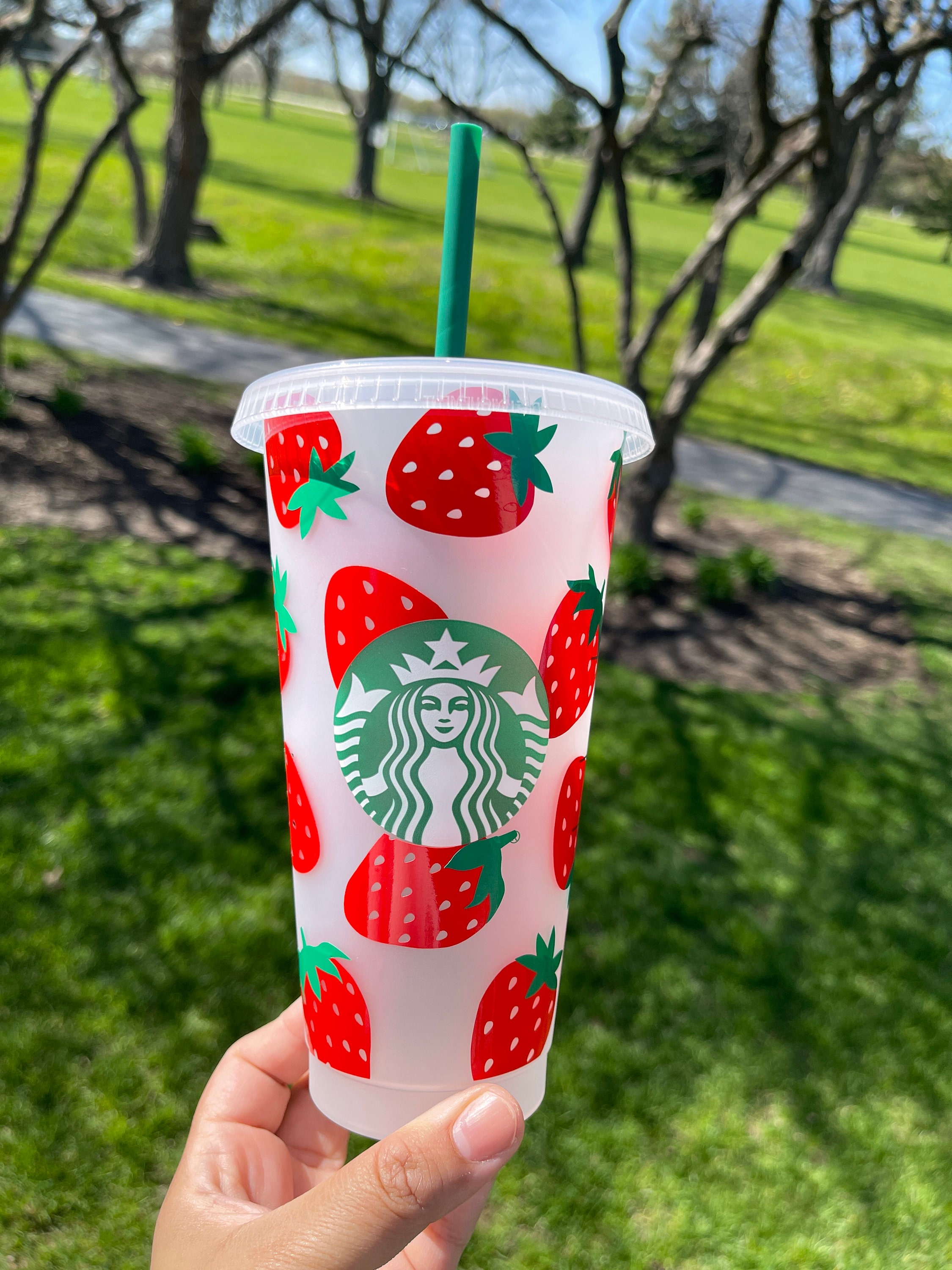 Strawberry Starbucks Cup Starbucks Cold Cup 24 Oz Cold Cup Starbucks Tumbler  