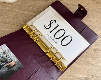 A6 Kontantplatshållare | Matt budgetpärm, sparspårare