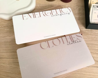 Mjuka kuvertinlägg i A6-format med skrivmönster, minimalistiska matta kontantkuvert, budgetpärminlägg, Sinking Funds kontantkuvertsystem