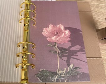Neutral Petals Line A5/A6 Dashboard | Budget Binder Dashboard | Luxe Linen Paper | Budget Binder Insert | A6 Budget Accessories