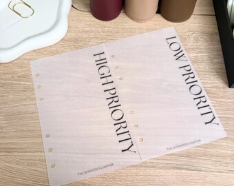 Instrumentpanel för A6 personliga pärmar | Cash Stuffing-pärm | Matt pergament