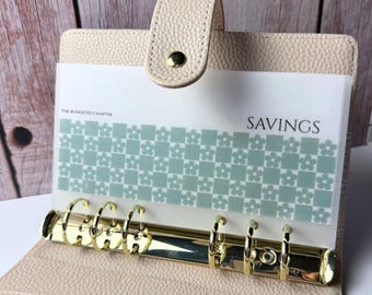 Sage Green Floral A6 Cash Envelopes – Matte Vellum Budget Binder Inserts