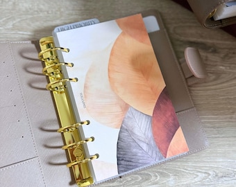 Autumn Linen A5 A6 Dashboard | Fall Planner Dashboard | Budget Binder Dashboard | Neutral Autumn Planner Divider | Cozy Fall Dashboard